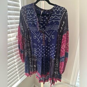 Free people long sleeve mini dress